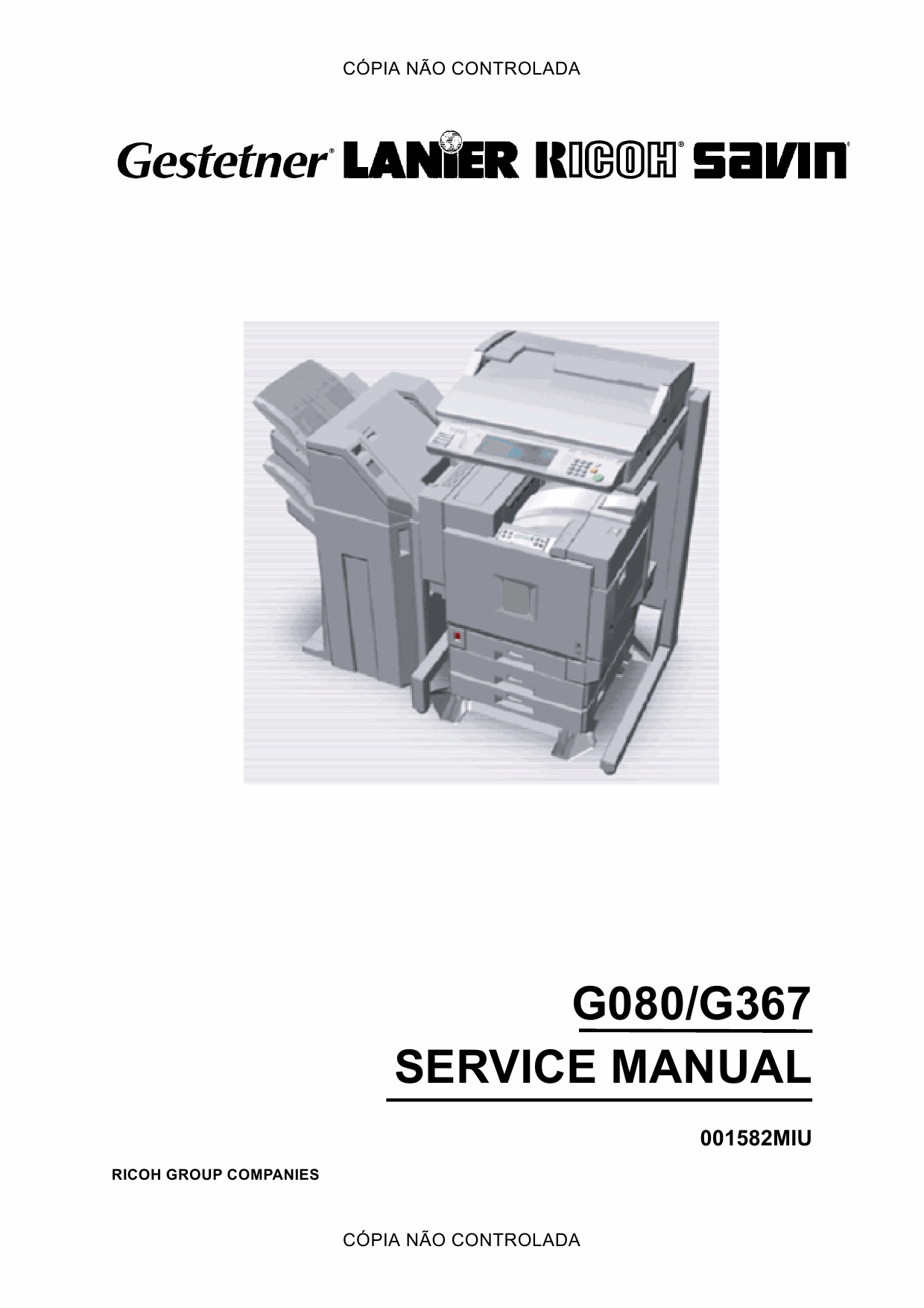 RICOH Aficio CL-7000 7000CMF G080 G367 Service Manual-1